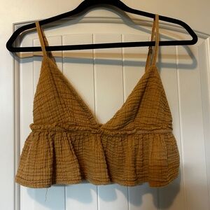 Free People Mustard Yellow Top